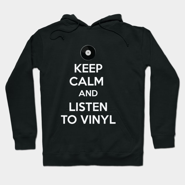 Keep calm and listen to vinyl - black Hoodie by einat_212